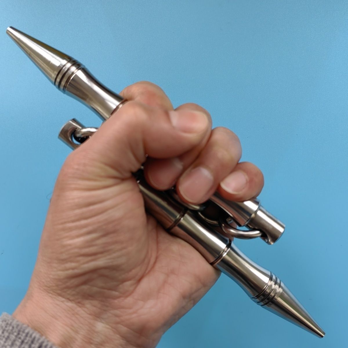 Hardened Steel Nunchaku On-the-Go Self-defense