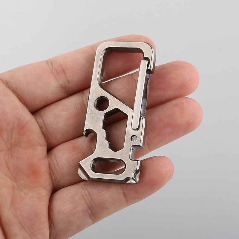 Titanium Key Ring Multi-Tool Carabiner Outdoor Gear