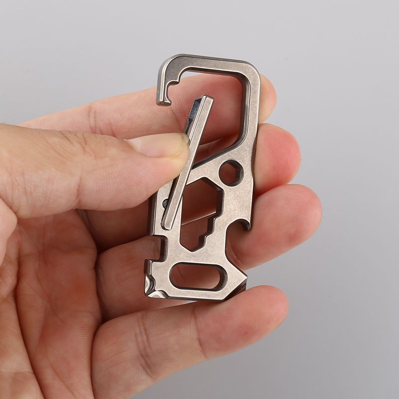Titanium Key Ring Multi-Tool Carabiner Outdoor Gear