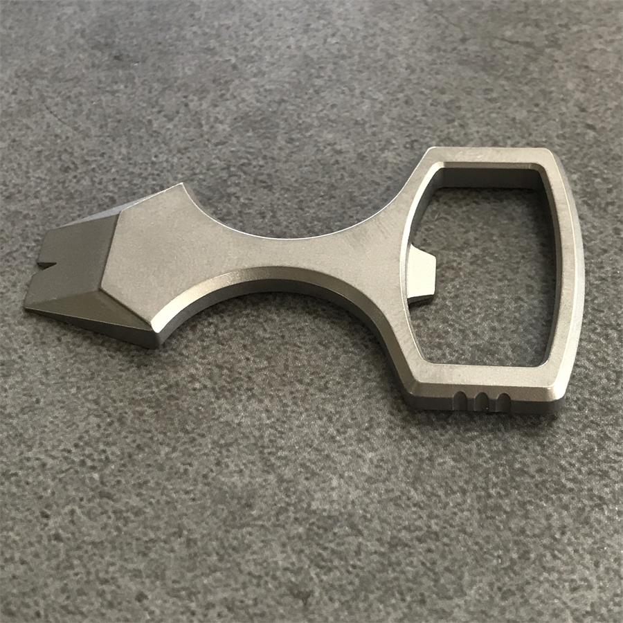 Handheld Crowbar-Style Bottle Opener and Emergency Glass Breaking Tool