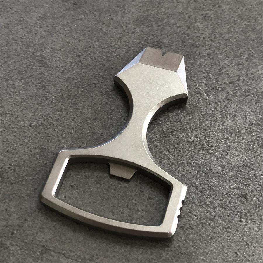 Handheld Crowbar-Style Bottle Opener and Emergency Glass Breaking Tool