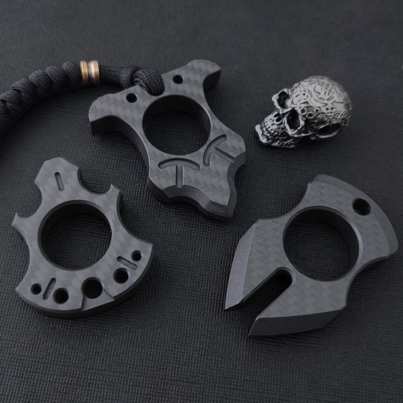 Single-Finger Carbon Fiber Knuckle Duster Protector