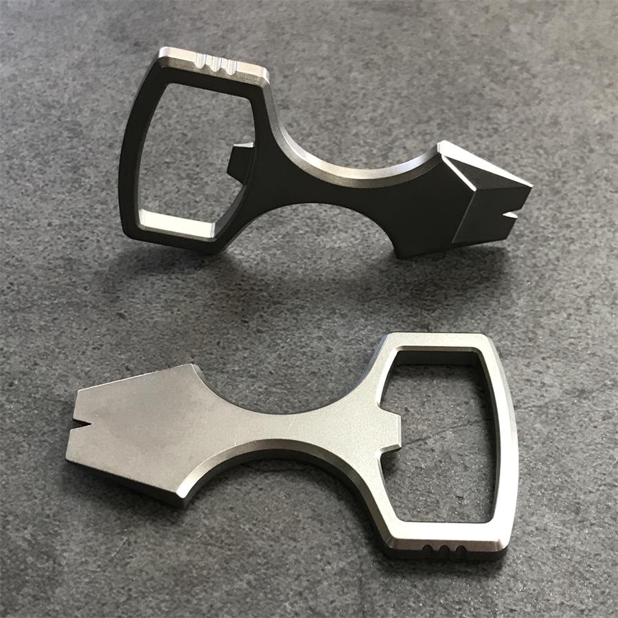 Handheld Crowbar-Style Bottle Opener and Emergency Glass Breaking Tool