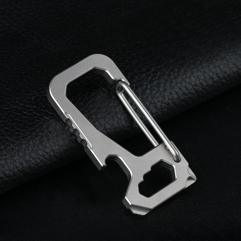 Titanium Multi-Tool Keychain with Waist Hook and EDC Car Bottle Opener