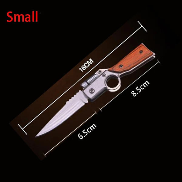 AK47 Lightweight Folding Knife with Elegant Wood Grain Finish