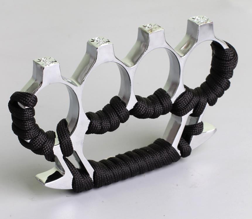 Solid Metal Brass Knuckle Duster Four Finger Safety Device