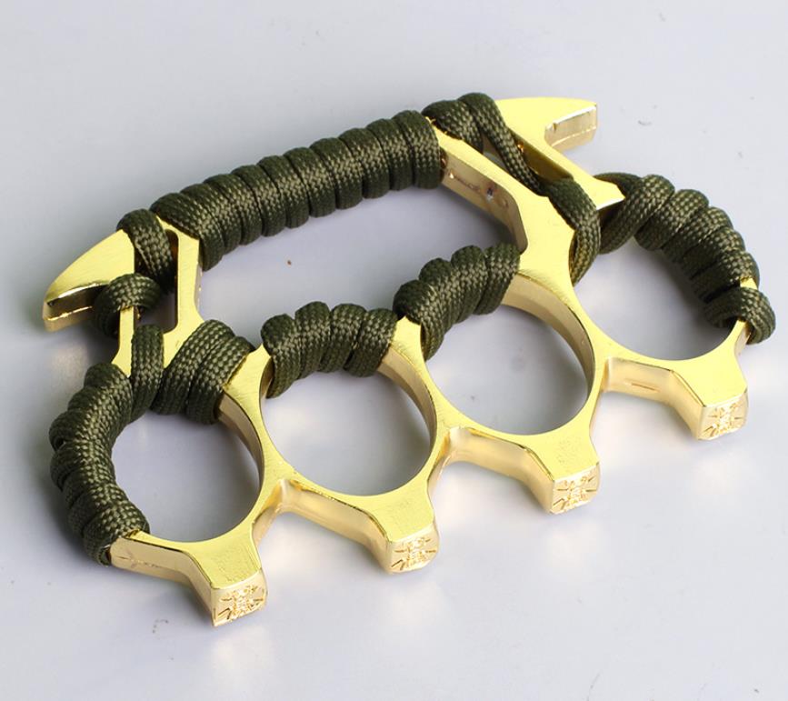 Solid Metal Brass Knuckle Duster Four Finger Safety Device