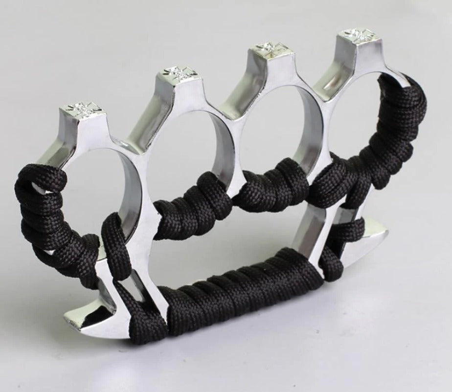 Solid Metal Brass Knuckle Duster Four Finger Safety Device