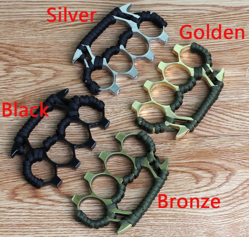Solid Metal Brass Knuckle Duster Four Finger Safety Device