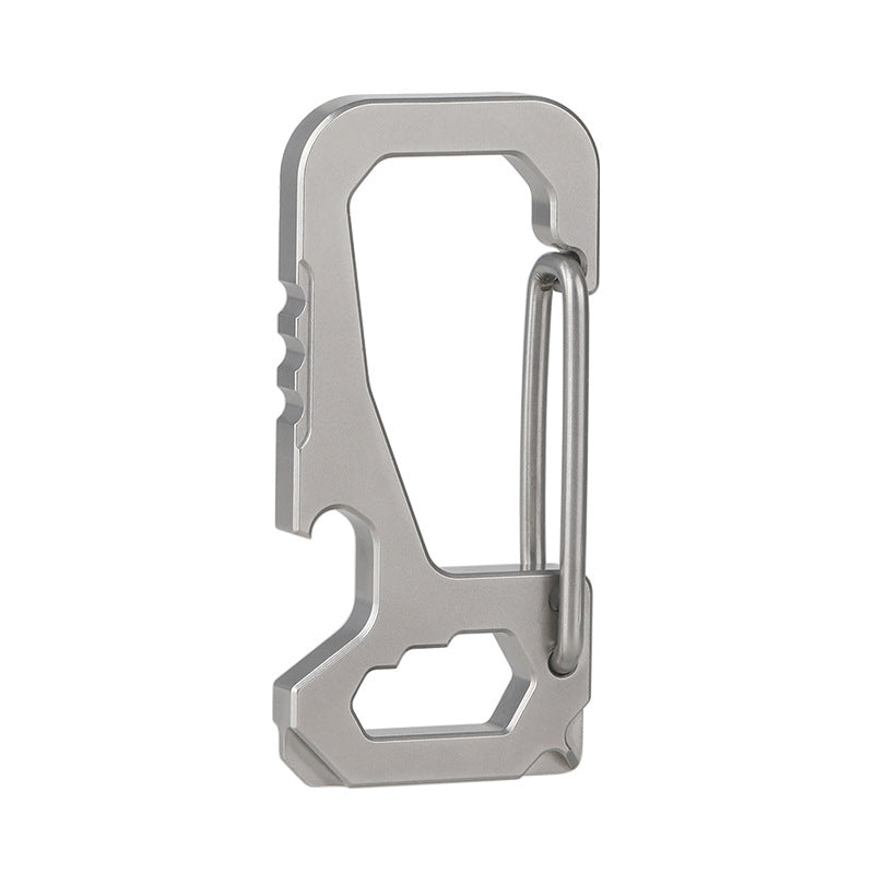 Titanium Multi-Tool Keychain with Waist Hook and EDC Car Bottle Opener
