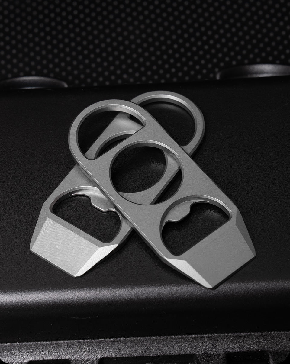 Titanium Mini Multi-Tool Keychain with Pry Bar and Bottle Opener