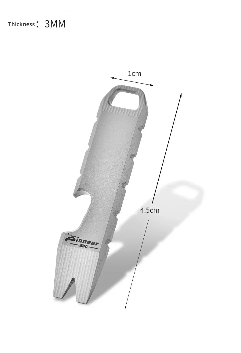 Mini Titanium Alloy Crowbar Opener EDC Hanging Tool