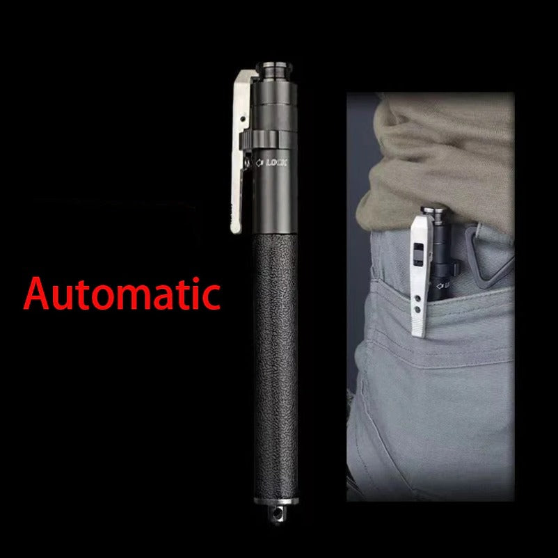 Spring Action Defender Baton for Security and Self-defense