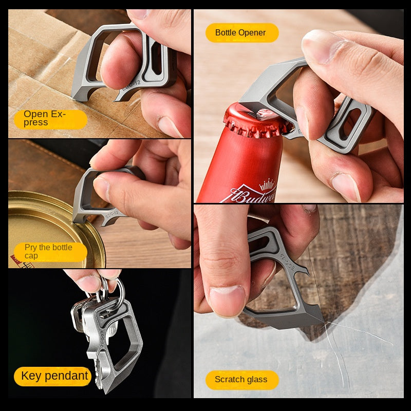 Titanium Guard Knuckle Duster Equipped with Bottle Opener Function