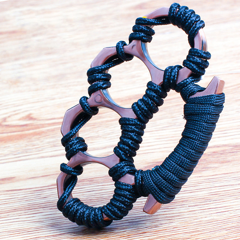 Rope-Wrapped Knuckle Duster Four-Finger Protector