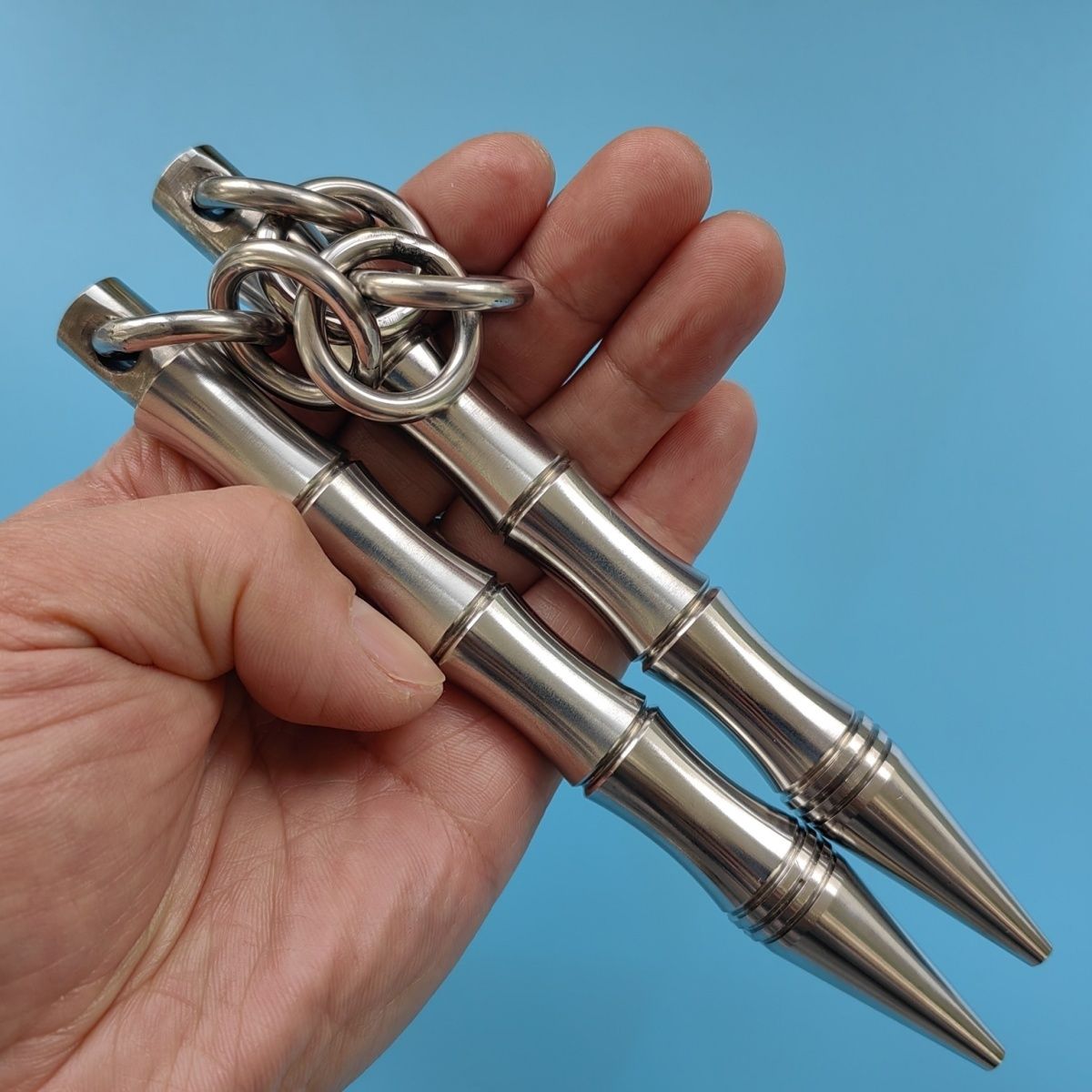 Hardened Steel Nunchaku On-the-Go Self-defense