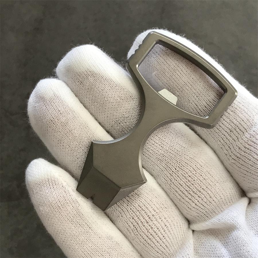 Handheld Crowbar-Style Bottle Opener and Emergency Glass Breaking Tool