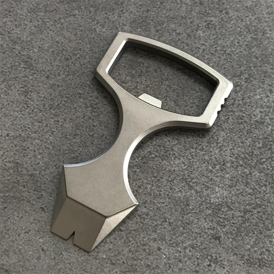 Handheld Crowbar-Style Bottle Opener and Emergency Glass Breaking Tool