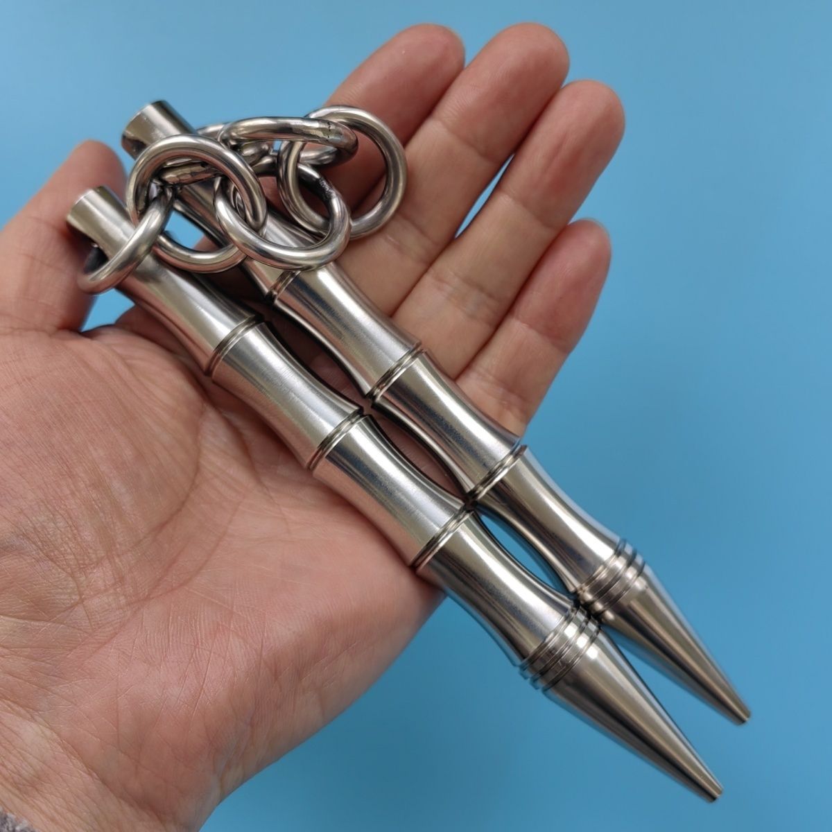 Hardened Steel Nunchaku On-the-Go Self-defense
