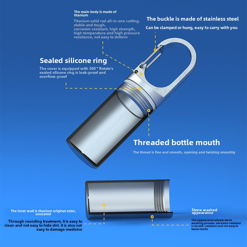 TinyMed Keychain Pill Case