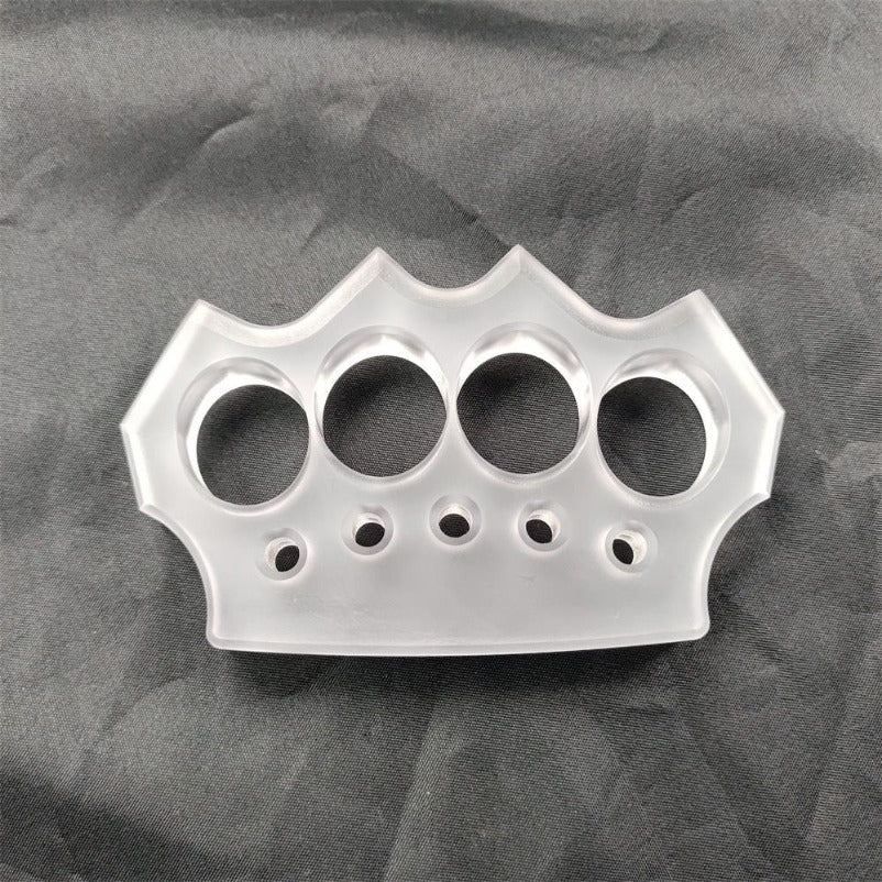 Transparent Self-Defense Knuckle Duster for Enhanced Protection