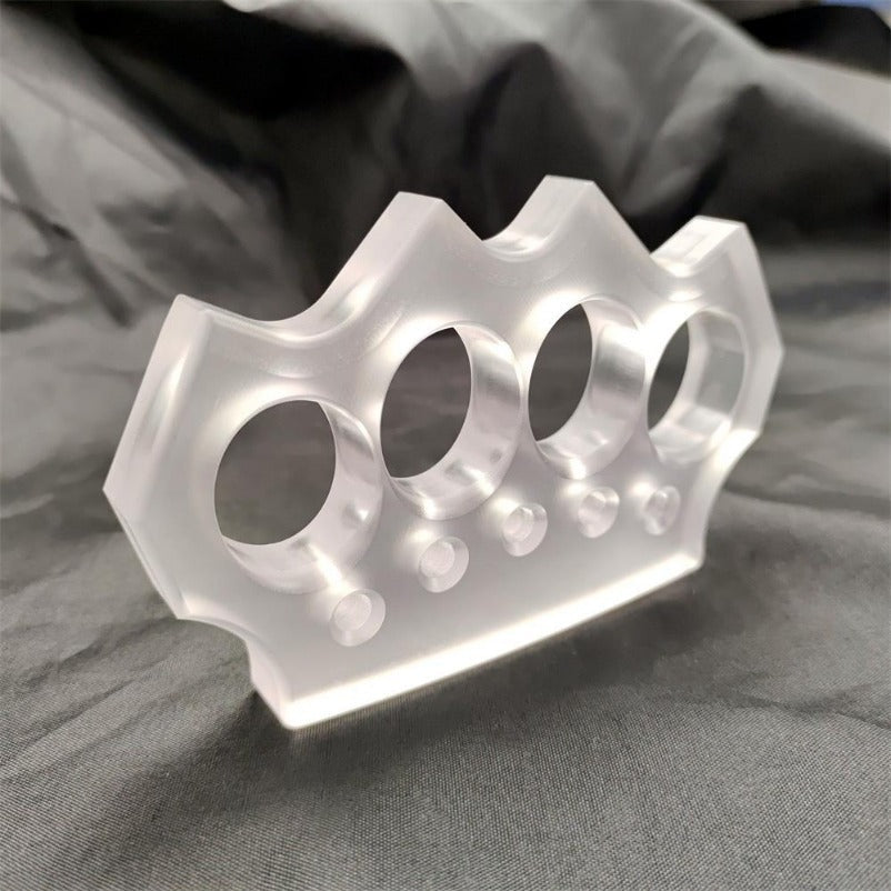 Transparent Self-Defense Knuckle Duster for Enhanced Protection