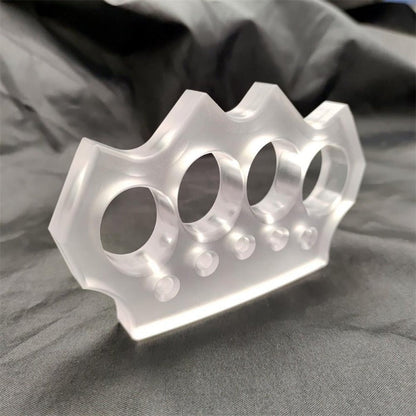 Transparent Self-Defense Knuckle Duster for Enhanced Protection