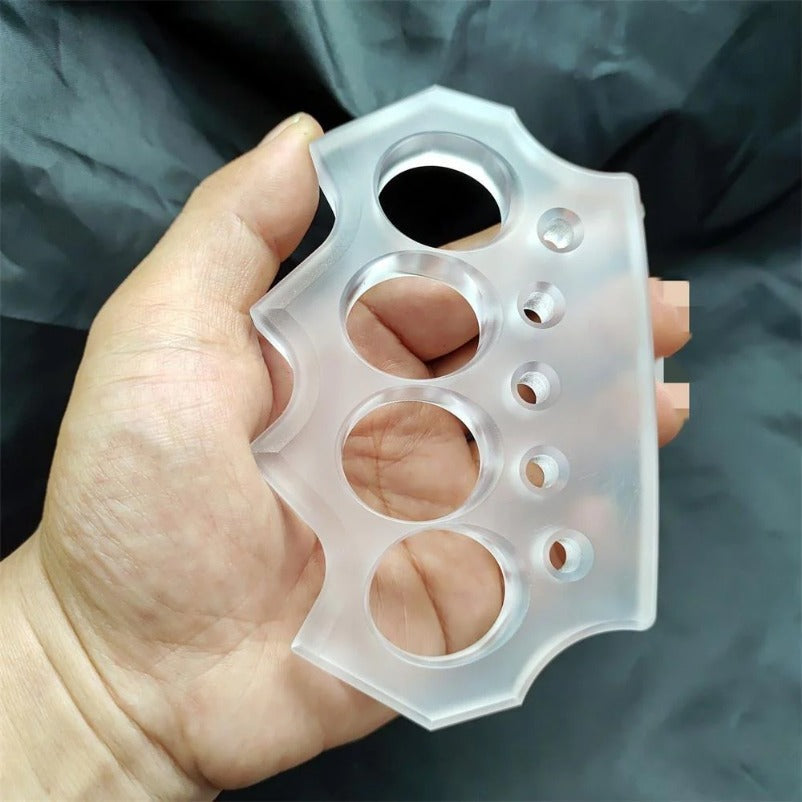 Transparent Self-Defense Knuckle Duster for Enhanced Protection